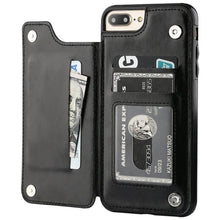 Load image into Gallery viewer, Leather Retro Card Holder Flip Cover for iPhone 11 12 13 14 Pro Max Mini Wallet Case iPhone 11 PU Leather Flip Cover Wallet Case For iPhone