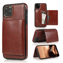 Load image into Gallery viewer, Leather Wallet Case For iPhone 11 Pro Max XS Max XR X 8 7 6S 6Plus 5 5S With Stand Card Pocket Case Cover Shockproof Texture PU Leather Wallet Cover