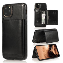 Load image into Gallery viewer, Leather Wallet Case For iPhone 11 Pro Max XS Max XR X 8 7 6S 6Plus 5 5S With Stand Card Pocket Case Cover Shockproof Texture PU Leather Wallet Cover