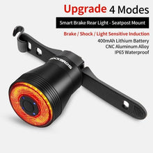 将图片加载到图库查看器,LED Bicycle Waterproof USB Charging Taillight Cycling Flashlight Auto Brake Sensing Smart Bicycle Rear Brake Lights Braking Sensing Taillights USB Rechargeable Ultra Bright LED Warning Bicycle Flashlight