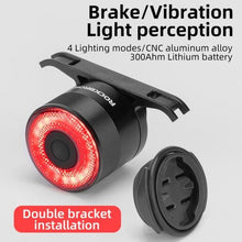 将图片加载到图库查看器,LED Bicycle Waterproof USB Charging Taillight Cycling Flashlight Auto Brake Sensing Smart Bicycle Rear Brake Lights Braking Sensing Taillights USB Rechargeable Ultra Bright LED Warning Bicycle Flashlight