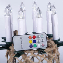 Load image into Gallery viewer, LED Candle Lamp Simulation Flame Light Warm Candle Family Party Christmas Birthday Party Decorated With Candles Ivory Battery Operated LED Taper Candles With Remote Control Christmas Candles