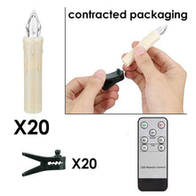 Load image into Gallery viewer, LED Candles Light Flameless Remote Control For Home Dinner Party Christmas Tree Candle LED Flameless Taper Candles Flickering with Remote Timer Battery Operated Waterproof Christmas Tree Candles Warm White Window Candles Decoration Lamp Light New Years