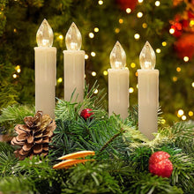 Load image into Gallery viewer, LED Candles Light Flameless Remote Control For Home Dinner Party Christmas Tree Candle LED Flameless Taper Candles Flickering with Remote Timer Battery Operated Waterproof Christmas Tree Candles Warm White Window Candles Decoration Lamp Light New Years