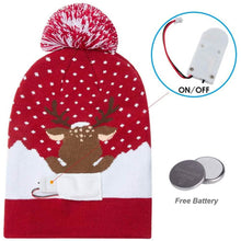 Load image into Gallery viewer, LED Christmas Knitted Hat