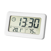 Load image into Gallery viewer, LED Digital Clock Digital Alarm Clock Battery Operated Small Desk Clocks with Smart Night Light Date Indoor Temperature LCD Electronic Clock for Bedroom Electronic Digital Screen Desktop Clock for Home Office Backlight Snooze Desk Clocks