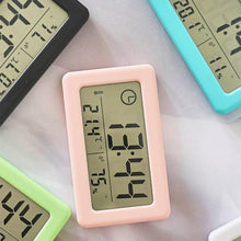 Load image into Gallery viewer, LED Digital Clock Digital Alarm Clock Battery Operated Small Desk Clocks with Smart Night Light Date Indoor Temperature LCD Electronic Clock for Bedroom Electronic Digital Screen Desktop Clock for Home Office Backlight Snooze Desk Clocks