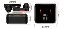 Load image into Gallery viewer, LED Display Bluetooth 5.0 Wireless Headphone Magnetic 9D Stereo Sound Earbud Sports Easy Pairing Earphone With Microphone Bluetooth In Ear Built-in Mic Headset For Sport Black Headphones Wireless Light Weight Design