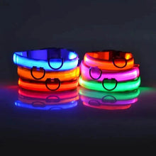 Load image into Gallery viewer, LED Dog Collars Light Adjustable Flashing Luminous Collar Night Anti-Lost