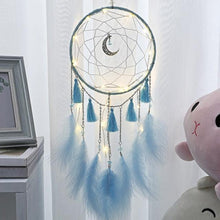 Load image into Gallery viewer, LED Dream Catcher Lamp Flying Wind Chimes Lighting Dream-catcher Handmade Ornaments Traditional Gifts Feather Pendant Romantic Creative Wall Hanging Home Wall Decoration Ornament Craft Native American Style