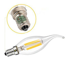 Load image into Gallery viewer, LED Filament Bulb E14 4W/6W AC220V Glass Shell 360 Degree C35 Edison Retro Candle Light Warm/Cold White LED Candelabra Bulb 25W Equivalent 250 Lumens, 3000K Soft White 2W Filament Dimmable LED Chandelier Light Bulbs