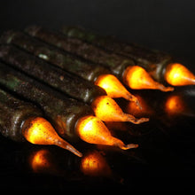 将图片加载到图库查看器,LED Flameless Wax Candle Battery Operated Taper Pillar Candle LED Plastic Candles For Restaurants Hotels Museums Black Flameless Candles Real Wax Flickering LED Pillar Candles