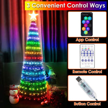 Load image into Gallery viewer, LED Lights Collapsible Christmas Tree Light with Remote App Control