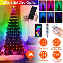 Load image into Gallery viewer, LED Lights Collapsible Christmas Tree Light with Remote App Control
