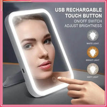 将图片加载到图库查看器,LED Makeup Mirror Touch Screen 3 Light Portable Standing Folding Vanity Mirror
