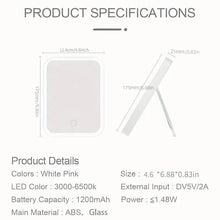 将图片加载到图库查看器,LED Makeup Mirror Touch Screen 3 Light Portable Standing Folding Vanity Mirror