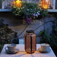 Load image into Gallery viewer, LED Metal Lantern Solar Lamp