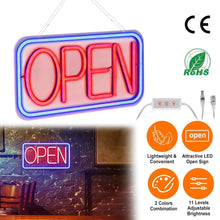 Load image into Gallery viewer, LED Open Sign Advertisement Board with 11 Levels Adjustable Brightness