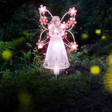 Load image into Gallery viewer, LED Solar Angel Garden Stake Lights