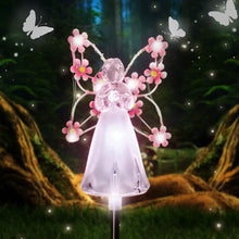 Load image into Gallery viewer, LED Solar Angel Garden Stake Lights