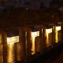 将图片加载到图库查看器,LED Solar Fence Light Outdoor Courtyard Home Garden Decoration Light RGB Waterproof Plywood Lights Decorative Table Lamp Cute Study Lamps for Bedroom Décor