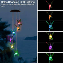 将图片加载到图库查看器,LED Solar Hummingbird Wind Chime