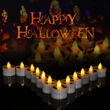 将图片加载到图库查看器,LED Solar Lamp Solar Electronic Candle Light LED Tea Lights Candles Battery Powered Fake Candles for Wedding Party Holidays Home Decoration Outdoor Electronic Flameless Candle Light For Outdoor Christmas Halloween