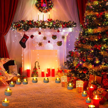 将图片加载到图库查看器,LED Solar Lamp Solar Electronic Candle Light LED Tea Lights Candles Battery Powered Fake Candles for Wedding Party Holidays Home Decoration Outdoor Electronic Flameless Candle Light For Outdoor Christmas Halloween