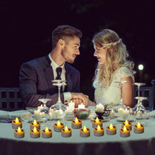 将图片加载到图库查看器,LED Solar Lamp Solar Electronic Candle Light LED Tea Lights Candles Battery Powered Fake Candles for Wedding Party Holidays Home Decoration Outdoor Electronic Flameless Candle Light For Outdoor Christmas Halloween