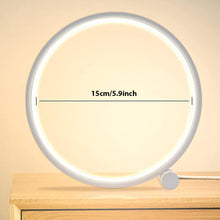 将图片加载到图库查看器,LED Table Lamp Bedroom Bedside Lamp Round Acrylic Living Room Lamp Reading Lamp Black/white Touch Control Dimmable Night Light Decorative Table Lamp Cute Study Lamps for Bedroom Décor