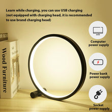 将图片加载到图库查看器,LED Table Lamp Bedroom Bedside Lamp Round Acrylic Living Room Lamp Reading Lamp Black/white Touch Control Dimmable Night Light Decorative Table Lamp Cute Study Lamps for Bedroom Décor