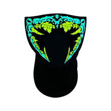 将图片加载到图库查看器,LED Warm Headgear ED Face Mask Party Masks Light Up Dance Halloween Cosplay Easter Rave Mask Luminous Costume Washable Foldable Luminous Cool Party Mask Activated Light Up Mask Led Music Party Mask Led Music Mask for Festival Party