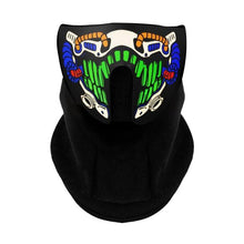 将图片加载到图库查看器,LED Warm Headgear ED Face Mask Party Masks Light Up Dance Halloween Cosplay Easter Rave Mask Luminous Costume Washable Foldable Luminous Cool Party Mask Activated Light Up Mask Led Music Party Mask Led Music Mask for Festival Party