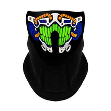 将图片加载到图库查看器,LED Warm Headgear ED Face Mask Party Masks Light Up Dance Halloween Cosplay Easter Rave Mask Luminous Costume Washable Foldable Luminous Cool Party Mask Activated Light Up Mask Led Music Party Mask Led Music Mask for Festival Party