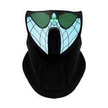 将图片加载到图库查看器,LED Warm Headgear ED Face Mask Party Masks Light Up Dance Halloween Cosplay Easter Rave Mask Luminous Costume Washable Foldable Luminous Cool Party Mask Activated Light Up Mask Led Music Party Mask Led Music Mask for Festival Party