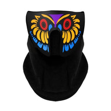 将图片加载到图库查看器,LED Warm Headgear ED Face Mask Party Masks Light Up Dance Halloween Cosplay Easter Rave Mask Luminous Costume Washable Foldable Luminous Cool Party Mask Activated Light Up Mask Led Music Party Mask Led Music Mask for Festival Party
