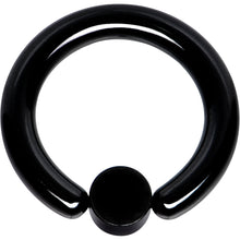 将图片加载到图库查看器,8G 1/2 Clear Gem 5mm Disc Black BCR Captive Ring