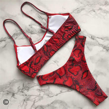Load image into Gallery viewer, Leopard Bikini Women Swimwear Female Swimsuit Women Two Pieces Scalloped Bikini Set Swimsuits Bathing Suit Two-pieces Bikini Set Bather Bathing Suit