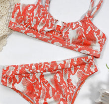Load image into Gallery viewer, Leopard Bikinis Bikini Swimming Women's Bathing Suits Push Up Swimsuit Women's Padded Underwire Bikini Wire Push Up Bathing Suit Leopard Printed High Cut Vintage Swimsuit
