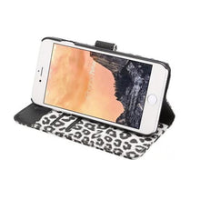 Load image into Gallery viewer, Leopard Print PU Leather Flip Cover Wallet Kickstand Feature with Card Slots Holder Magnetic Clasp Case For iPhone 14 13 12 11 Pro Max Mini 8 Plus 7 X XS XR SE Leather Leopard Flip Cover Luxury Wallet Phone Case