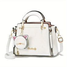 Load image into Gallery viewer, Letter Decor Hand Satchel Bag