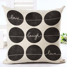 Load image into Gallery viewer, Letter Love Home Cushion Covers Cotton Linen Black White Pillow Cover I Love You Forever and Always Throw Pillow Case Love Letter Pillow Cushion Covers Fashion Home Decor Cover Sofa Bed Nordic Decorative Pillow Case 45x45CM