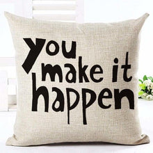 Load image into Gallery viewer, Letter Love Home Cushion Covers Cotton Linen Black White Pillow Cover I Love You Forever and Always Throw Pillow Case Love Letter Pillow Cushion Covers Fashion Home Decor Cover Sofa Bed Nordic Decorative Pillow Case 45x45CM