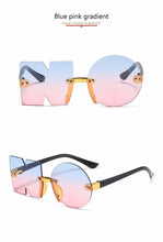 Load image into Gallery viewer, Letter NO Party Rimless Irregular Design Sunglasses For Men/Women Fashionable NO Sunglasses for Kids Oversize & Irregular Design Frameless Polygon Glasses For Children