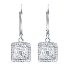 将图片加载到图库查看器,Leverback Elegance Princess Halo Drop Earring