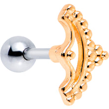 Load image into Gallery viewer, 16G 1/4 Rose Gold Tone Crescent Bow Cartilage Tragus Earring