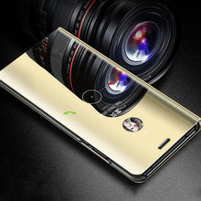 Load image into Gallery viewer, Lightweight Anti Peeping Magnetic Double-Sided Privacy Clear Back Metal Bumper Anti-Spy Phone Cases Cover for iPhone iPhone Smart Mirror Flip Case For iPhone 13 12 11 Pro XS Max XR Magnetic Stand Cover