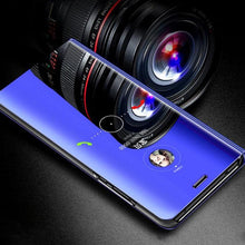 Load image into Gallery viewer, Lightweight Anti Peeping Magnetic Double-Sided Privacy Clear Back Metal Bumper Anti-Spy Phone Cases Cover for iPhone iPhone Smart Mirror Flip Case For iPhone 13 12 11 Pro XS Max XR Magnetic Stand Cover