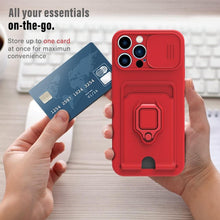 将图片加载到图库查看器,Lightweight Heavy Duty Protective Case With Rotatable Kickstand Ring For iPhone 13 14 Case Magnetic Ring Holder Cover for iPhone 12 11 14 Pro Wallet Card Armor iphone Case