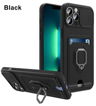 将图片加载到图库查看器,Lightweight Heavy Duty Protective Case With Rotatable Kickstand Ring For iPhone 13 14 Case Magnetic Ring Holder Cover for iPhone 12 11 14 Pro Wallet Card Armor iphone Case